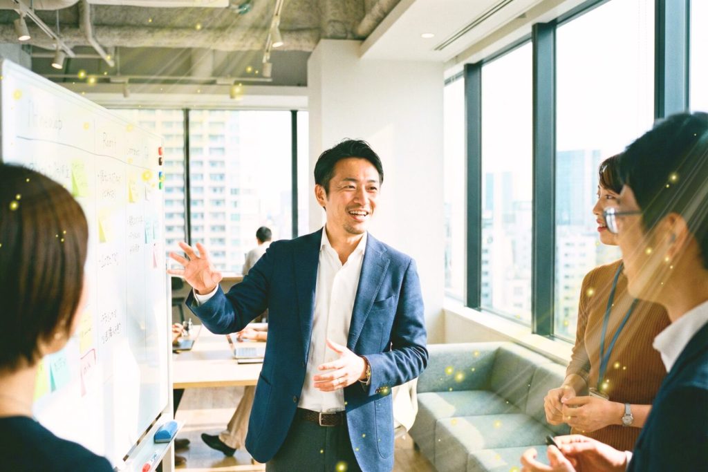 仕事の調子が良い男性